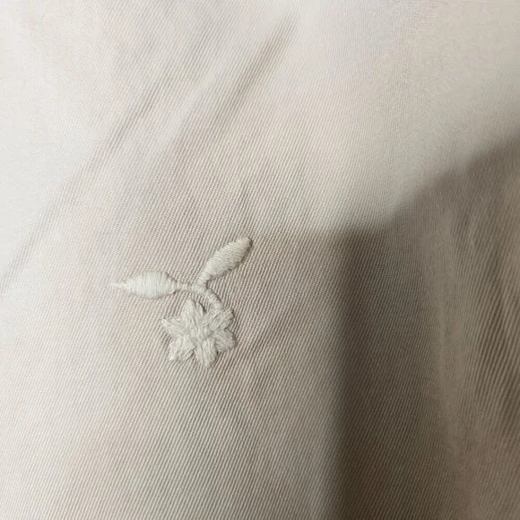 Talbots Ankle Pants Women's Size 10 Beige Tan Embroidered Flowers Cotton - Picture 4 of 11